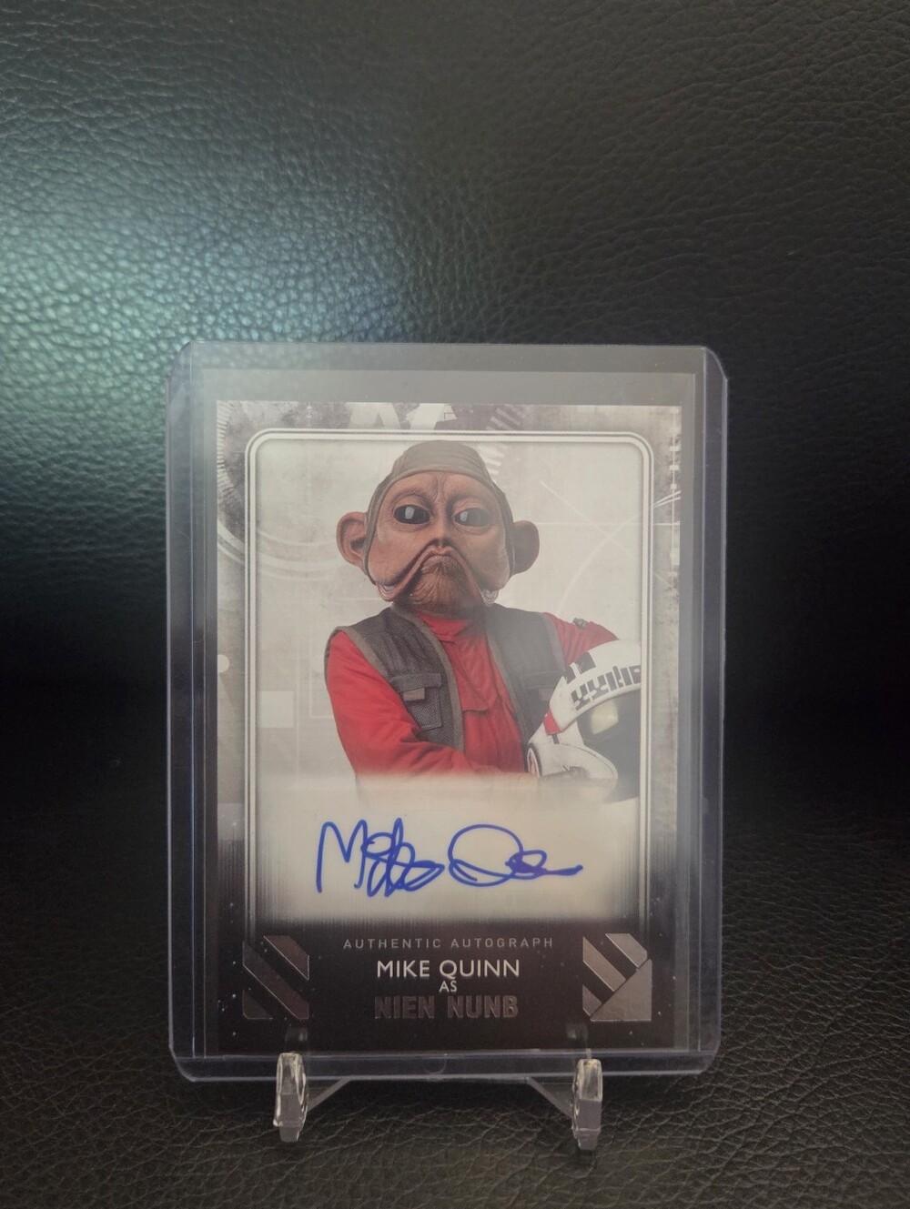 Topps Star Wars Autographed Mike Quinn as Nien Nunb Trading Card